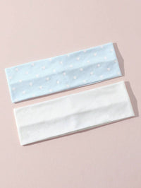Blue Polka Dots + White