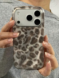 Gray Leopard Print
