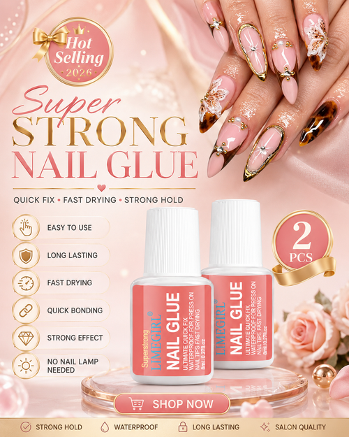 Super Strong Quick-Dry Nail Glue Set - 3 x 8ml