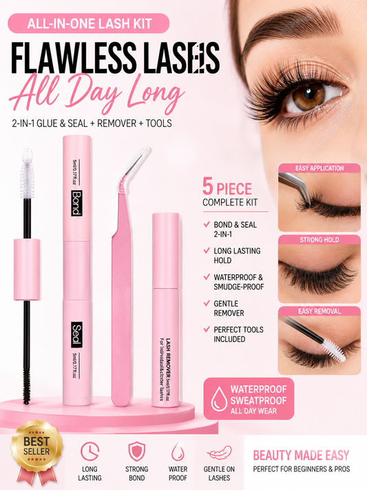 Eyelash Glue, Sealant & Remover Kit - Waterproof